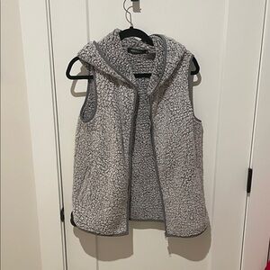 Cozy Gray Sherpa Vest